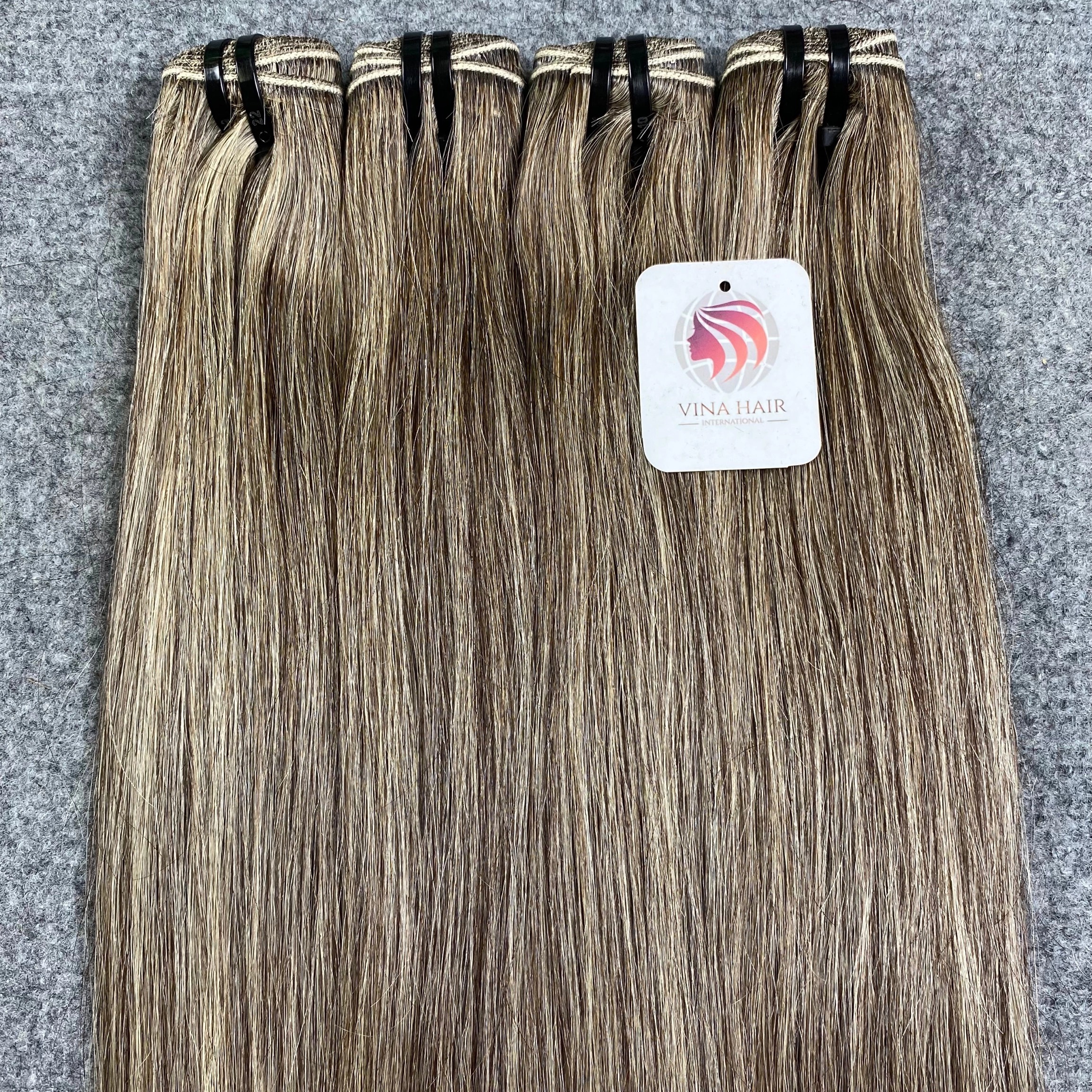 Weft hair Natural straight mix color