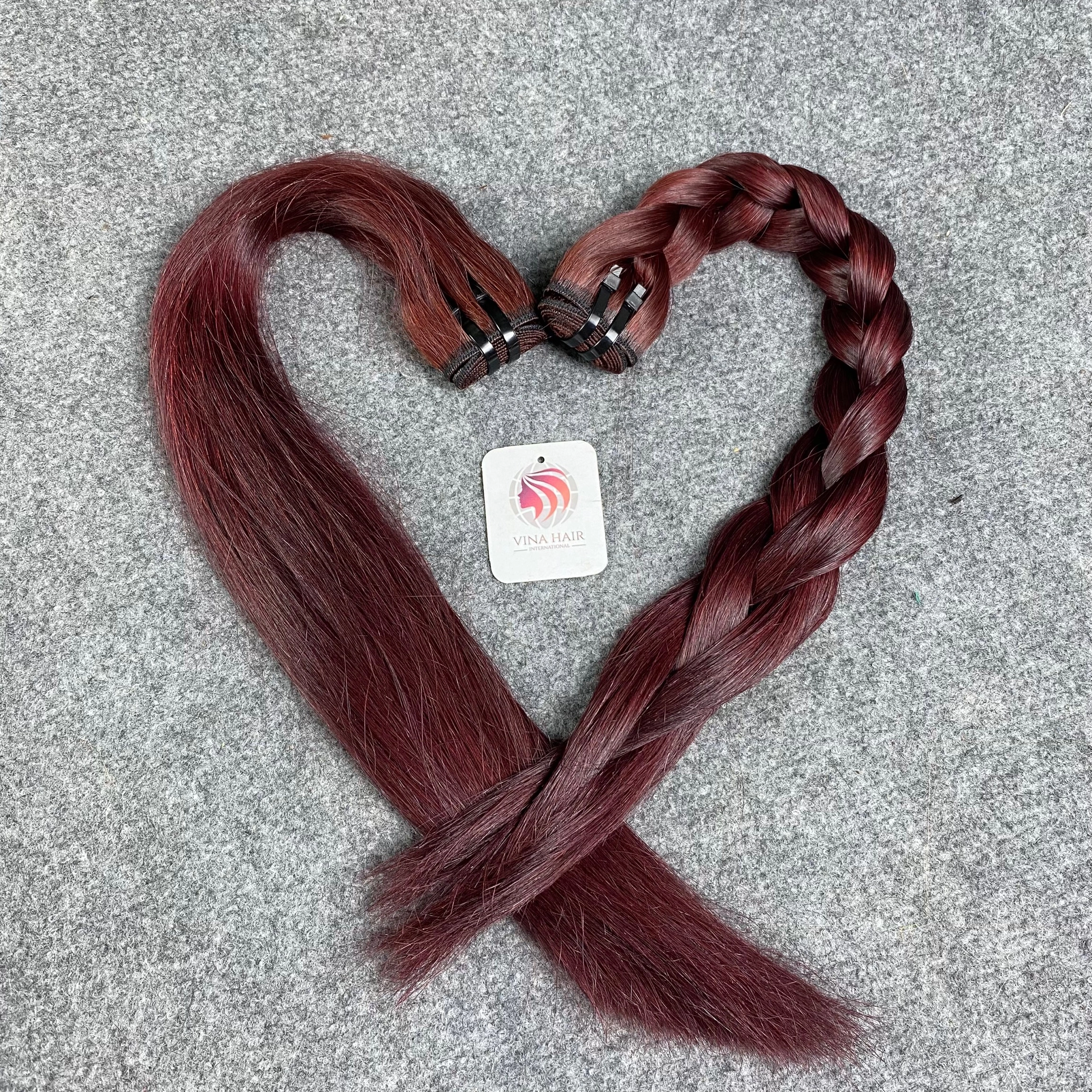 Weft hair Natural straight 99J color